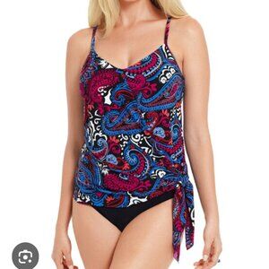 NWT MAGICSUIT Persia Alex Tankini SZ 12 Top Paisley Underwire Bra Beach Vacation